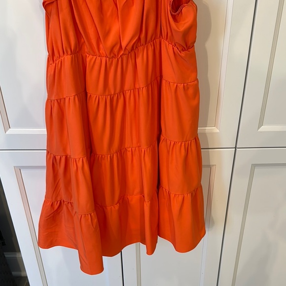 Orange Ruffled Dress - Picture 4 of 4